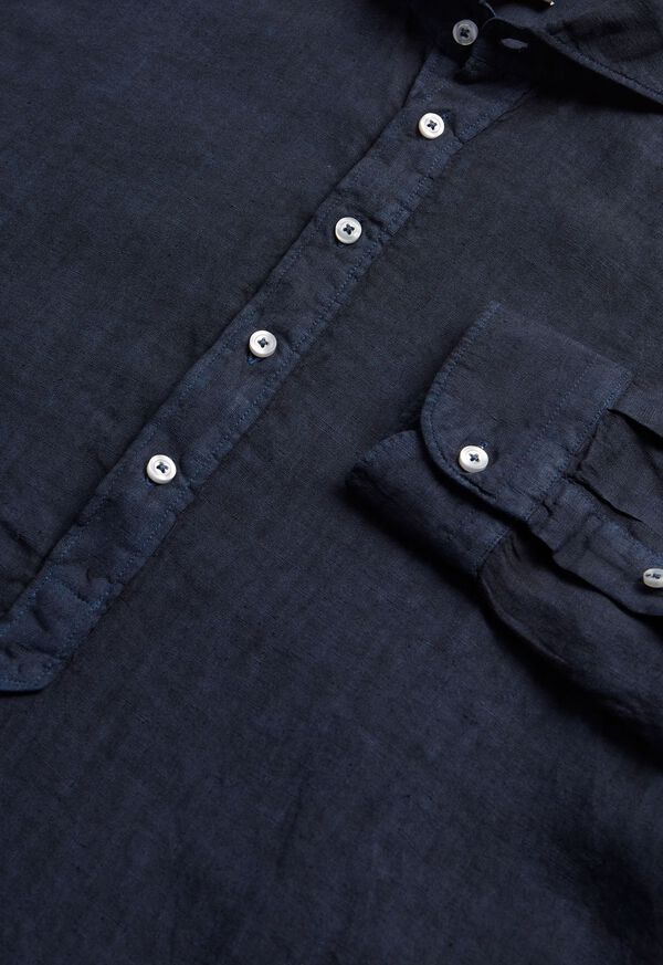 Paul Stuart Washed Linen Pullover Shirt, image 3