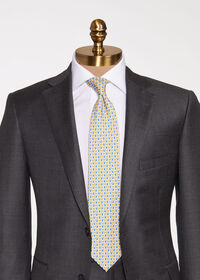 Paul Stuart Allover Pine Silk Tie, thumbnail 2