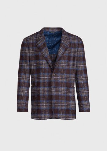 Paul Stuart Burgundy Plaid Blazer