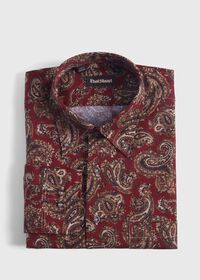 Paul Stuart Cotton Paisley Print Sport Shirt, thumbnail 1