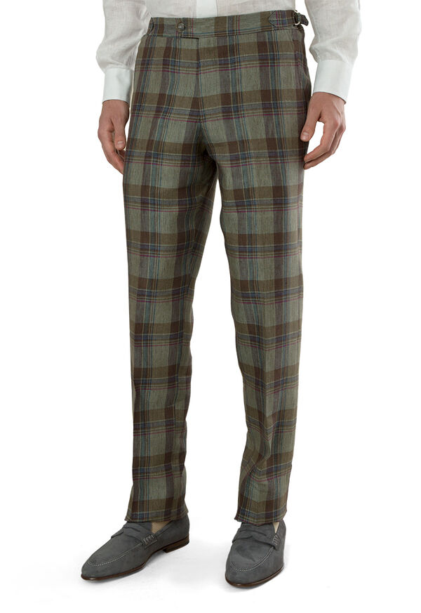Paul Stuart Plaid Linen Trouser, image 1