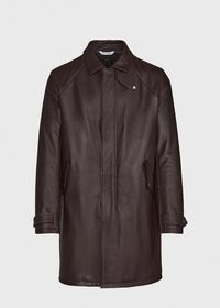 Paul Stuart Leather Zip Up Coat, thumbnail 1