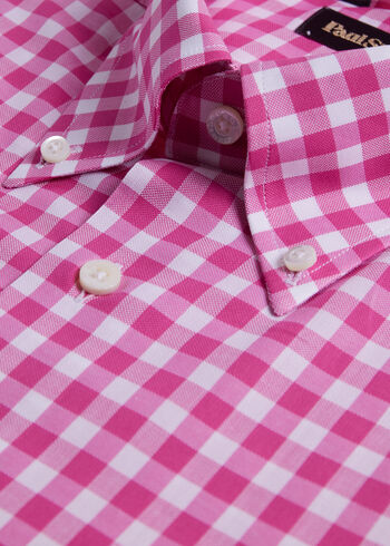 Paul Stuart Cotton Gingham Sport Shirt