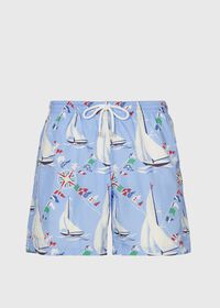 Paul Stuart Sailboat Print Swim Short, thumbnail 1