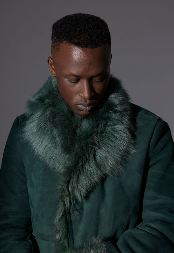 Paul Stuart Long Hair Shearling Coat, image 4