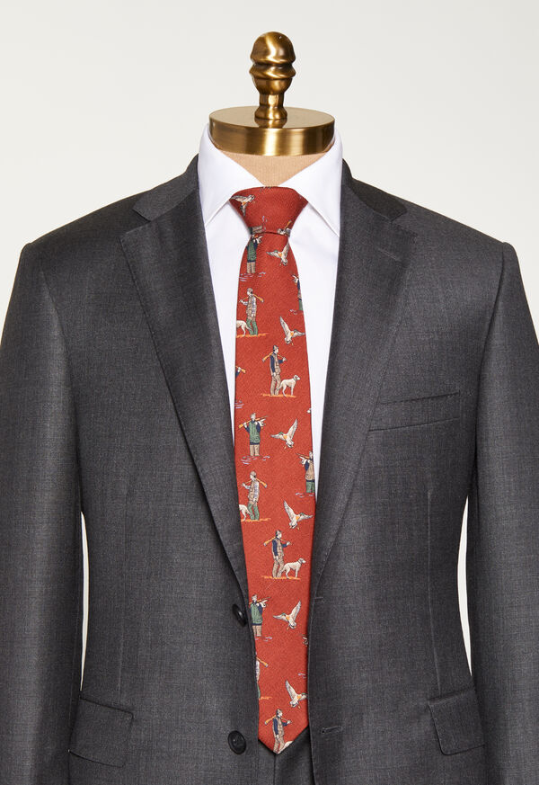 Paul Stuart Hunting Scene Silk Tie, image 2
