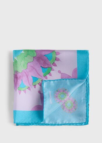 Paul Stuart Printed Silk Sunburst Pocket Square