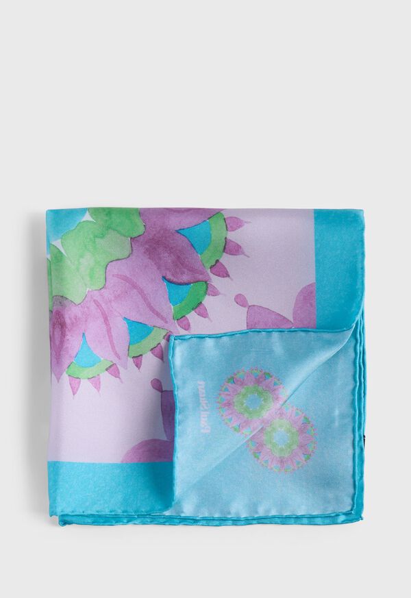 Paul Stuart Printed Silk Sunburst Pocket Square, image 1