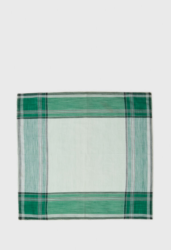 Paul Stuart Two Tone Satin Check Pocket Square, image 2