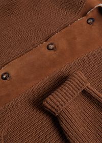 Paul Stuart Shearling Trim Cardigan, thumbnail 3