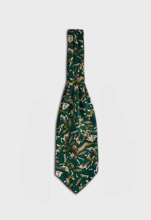 Paul Stuart Printed Silk Ascot, image 1