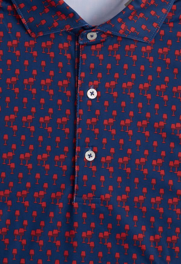 Paul Stuart Wine Glass Motif Performance Polo, image 2