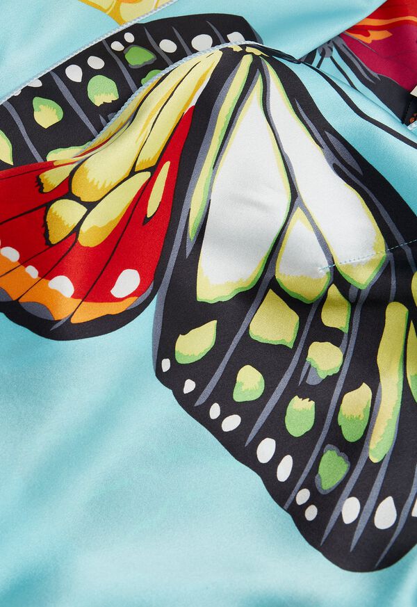 Paul Stuart Silk Butterfly Motif Kimono, image 2