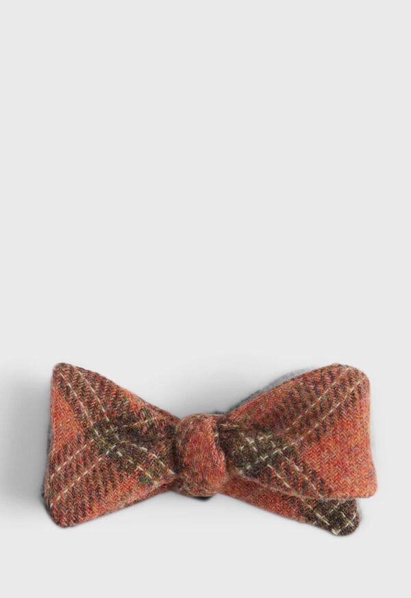 Paul Stuart Tweed Plaid Bow Tie, image 1