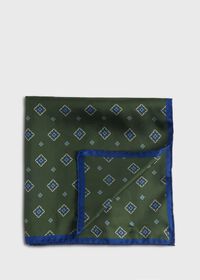 Paul Stuart Silk Medallion Print Pocket Square, thumbnail 1