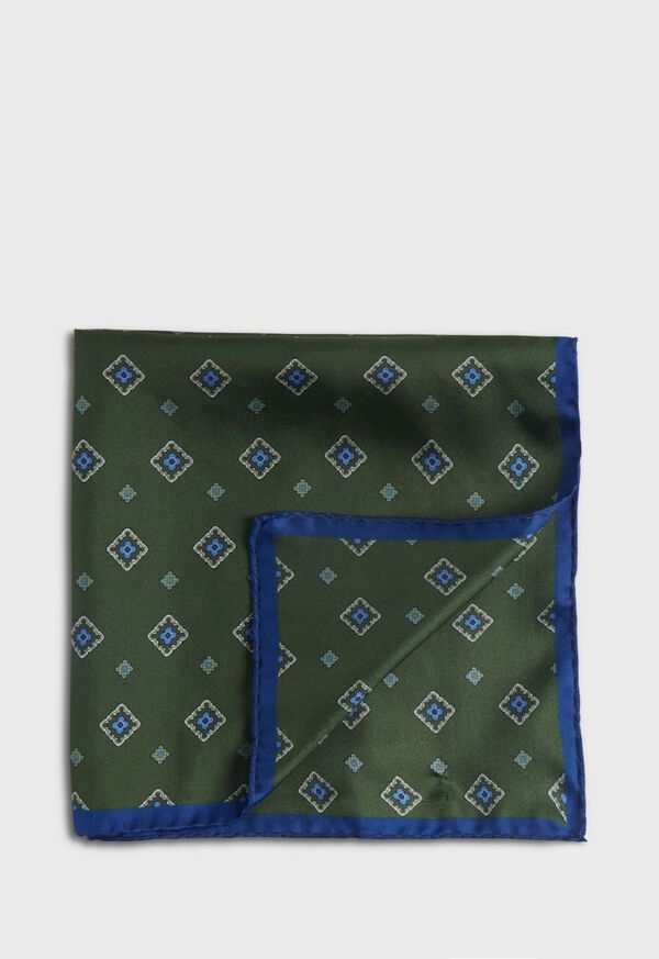 Paul Stuart Silk Medallion Print Pocket Square, image 1