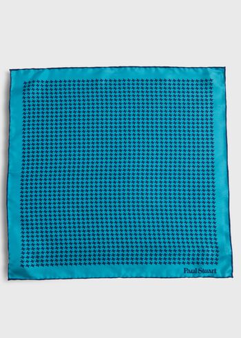 Paul Stuart Printed Silk Houndstooth Pocket square