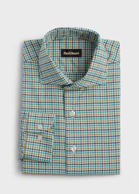 Paul Stuart Mini Check Flannel Sport Shirt, thumbnail 1