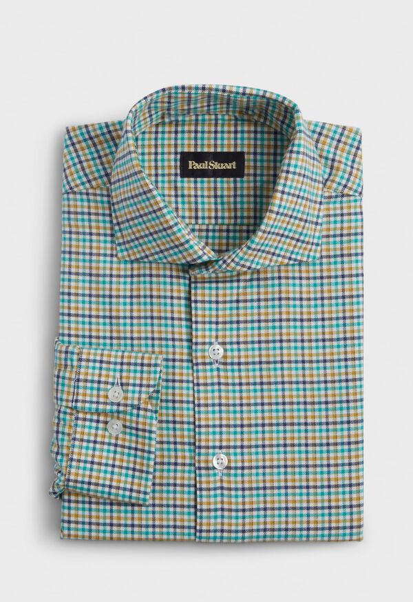 Paul Stuart Mini Check Flannel Sport Shirt, image 1
