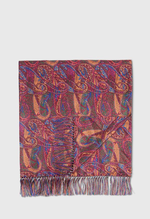 Paul Stuart Master Paisley Print Silk Scarf, image 1