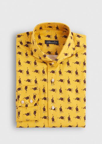 Paul Stuart Printed Saddle Brushed Cotton Shirt