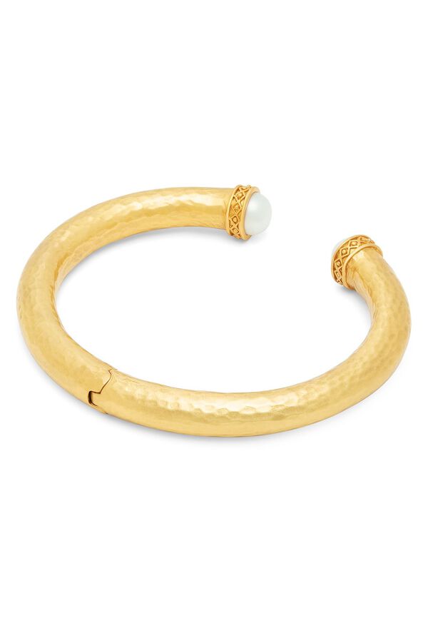 Paul Stuart Julie Vos Catalina Demi Hinge Cuff with Freshwater Pearl Endcaps, image 2