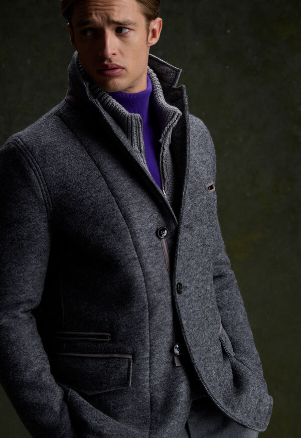 Paul Stuart Wool Jacket with Removable Knit Collar, image 9