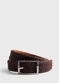 Paul Stuart Woven Suede and Wool Reversible Belt, thumbnail 2