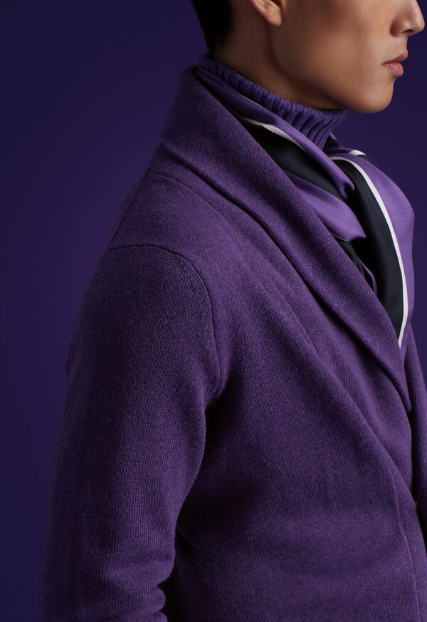 Paul Stuart Double Breasted Shawl Collar Sweater and Scarf, image 1
