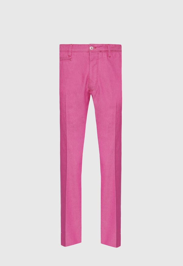 Paul Stuart Cotton Denim Plain Front Pant, image 1