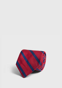 Paul Stuart Woven Silk Regimental Stripe Tie, thumbnail 1