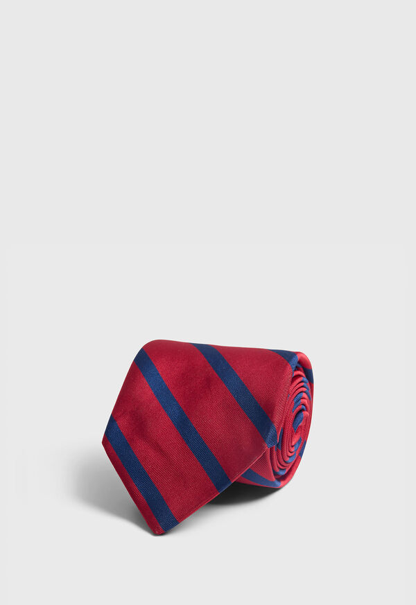 Paul Stuart Woven Silk Regimental Stripe Tie, image 1