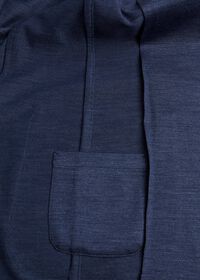 Paul Stuart Mid Blue Solid Jersey Knit Jacket With Patch Pocket, thumbnail 3