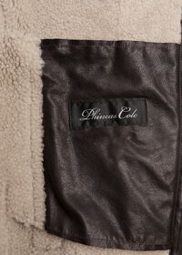 Paul Stuart Grey Shearling Bomber Jacket, thumbnail 3