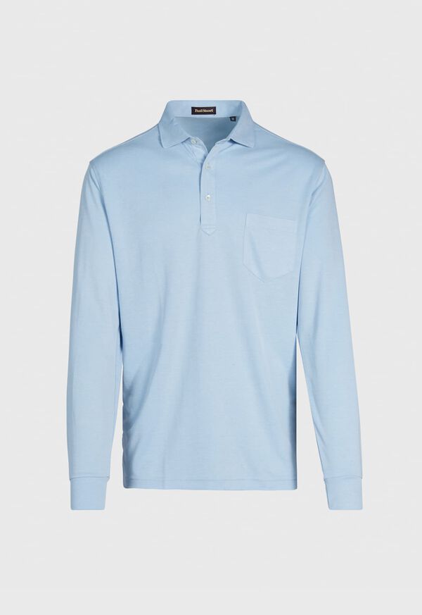 Paul Stuart Oxford Long Sleeve Performance Polo, image 1