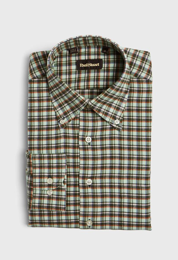 Paul Stuart Flannel Plaid Sport Shirt, image 1