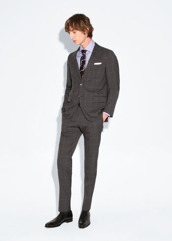Paul Stuart All Year Wool Windowpane Suit