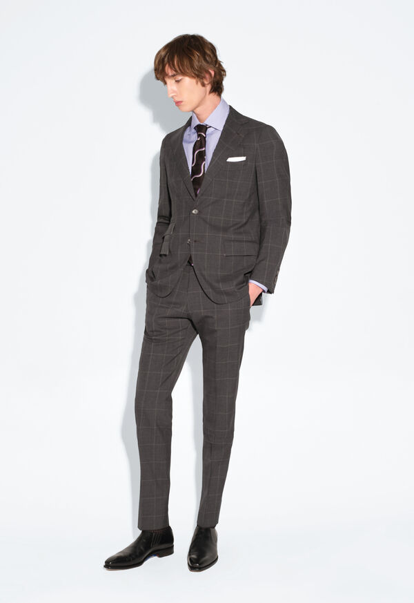Paul Stuart All Year Wool Windowpane Suit, image 2
