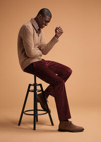 Paul Stuart Cashmere Cable Knit Shawl Collar Pullover, thumbnail 2