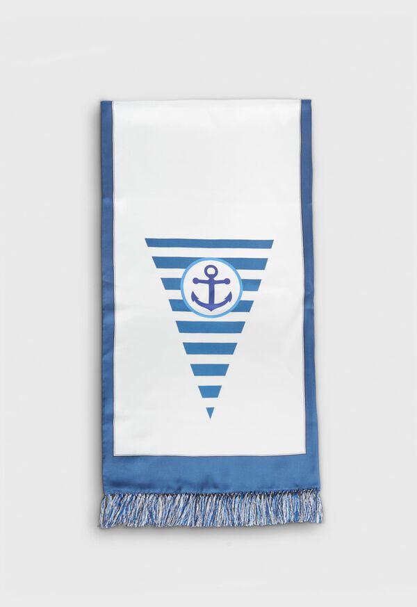 Paul Stuart Anchor Printed Silk Scarf, image 2