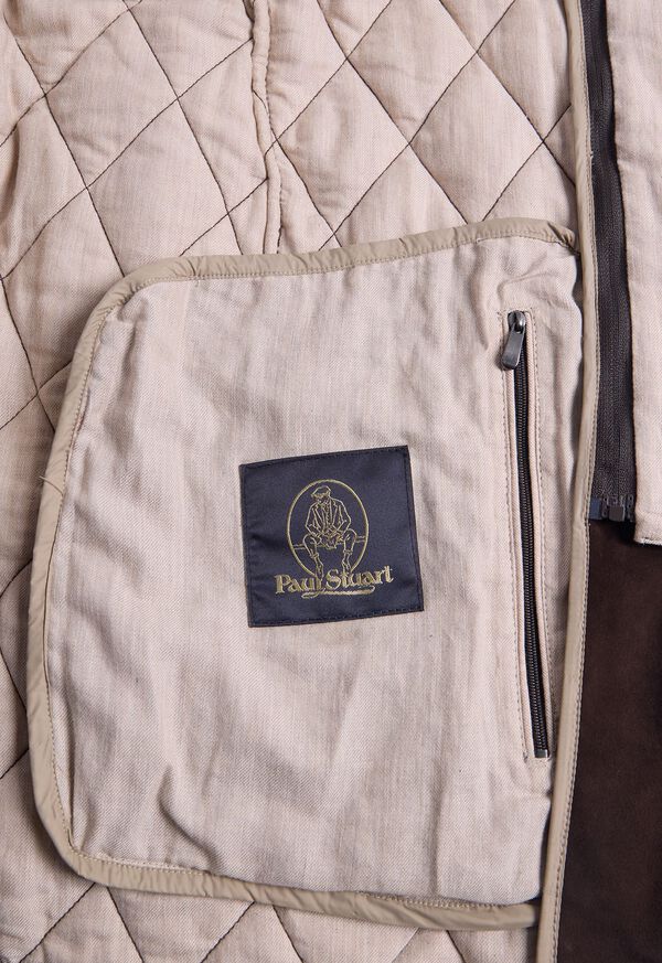 Paul Stuart Quilted Waterproof Suede Jacket, image 4