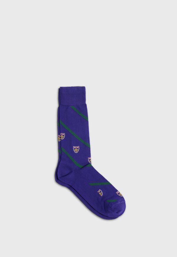 Paul Stuart Cotton Crest Motif Sock, image 1