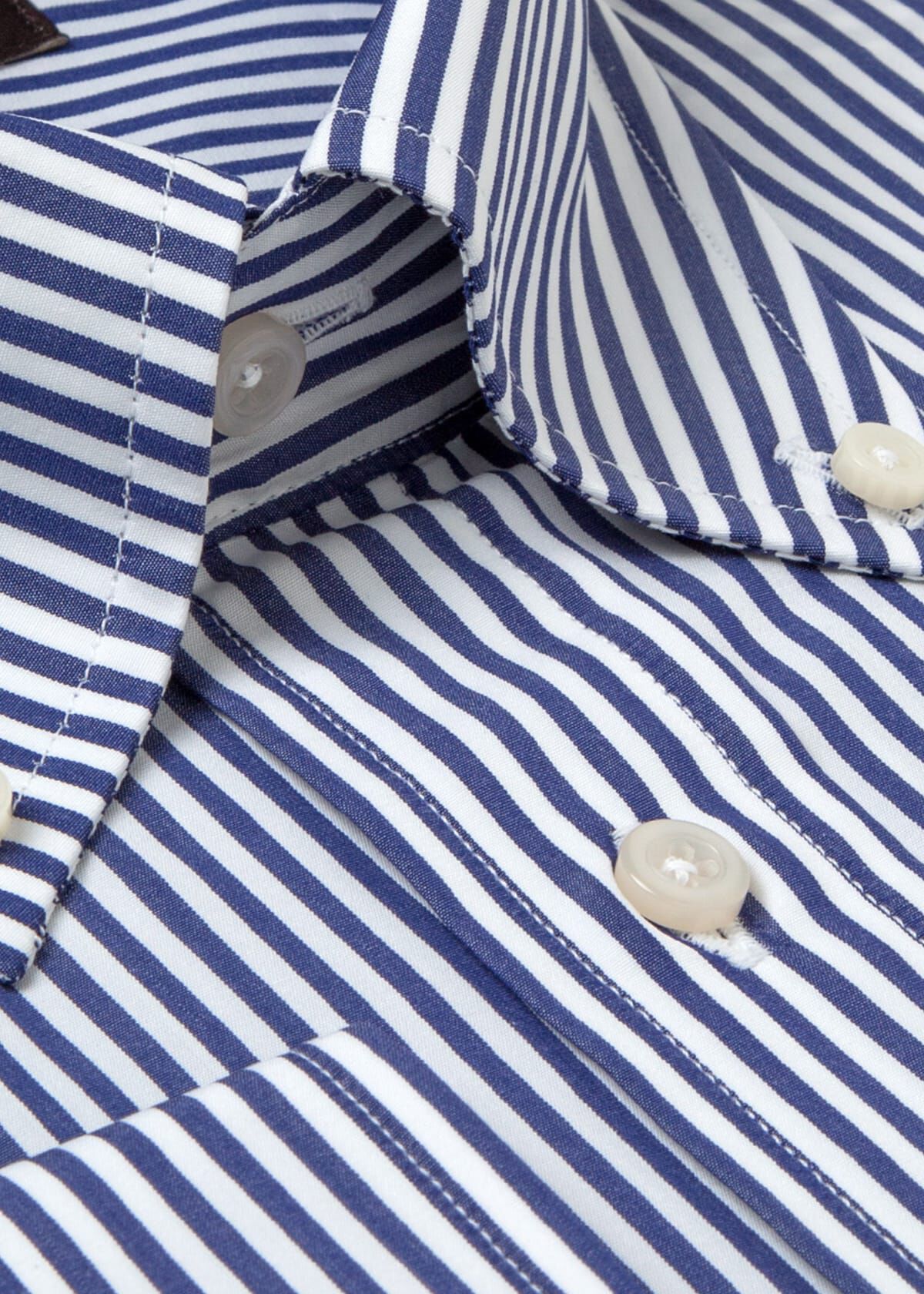 navy striped dress shirt
