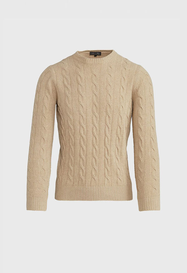 Paul Stuart Boucle Cable Knit Sweater