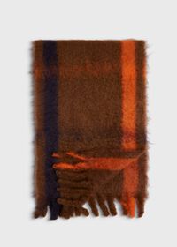 Paul Stuart Brown Scarf with Bold Stripe, thumbnail 1