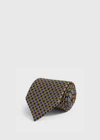 Paul Stuart Silk Geometric Floral Medallion Tie, thumbnail 1