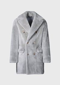 Paul Stuart Double Breasted Shearling Coat, thumbnail 1