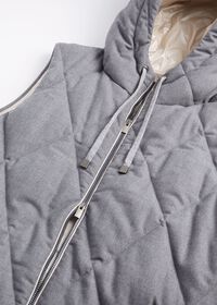 Paul Stuart Long Quilted Flannel Vest, thumbnail 2