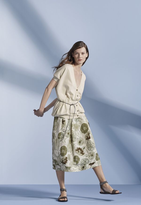 Paul Stuart Printed Floral Flared Skirt, image 2