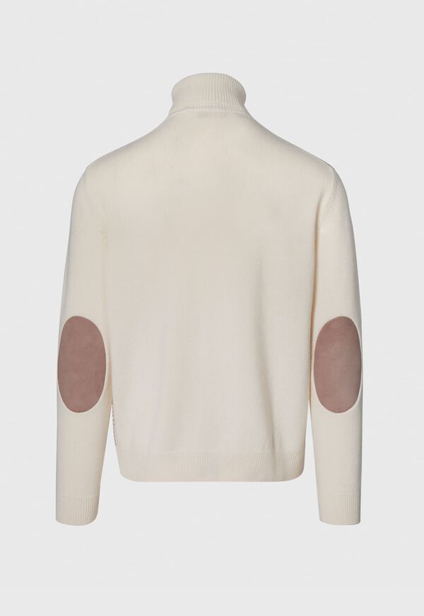 Paul Stuart Herringbone Turtleneck with Elbow Patches, image 3